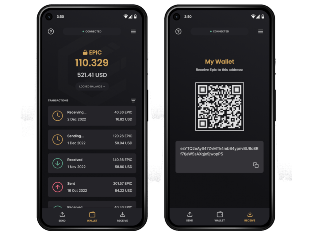 Epic Pay crypto wallet app